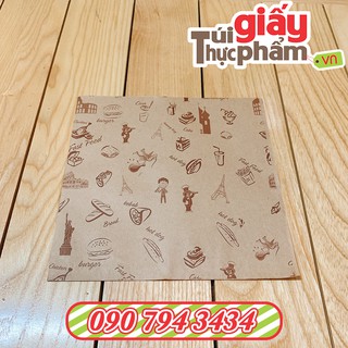 1000 túi giấy KEBAB (Kraft - in sẵn)