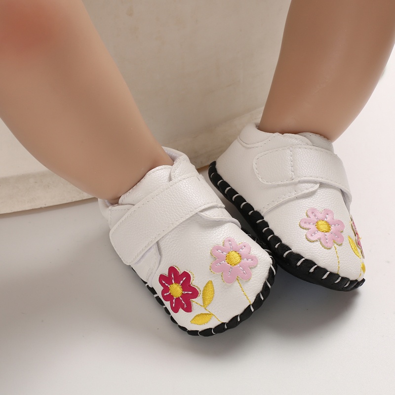 Giày Da Đa Sắc Đế Cao Su Chống Trượt Cho Bé Sơ Sinh