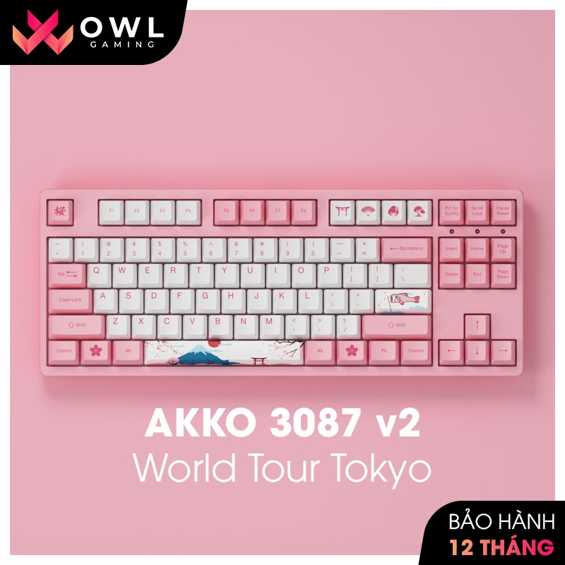 [Mã 253ELSALE hoàn 7% đơn 300K] Bàn phím cơ AKKO 3087 v2 World Tour Tokyo (Akko sw v2) - Hàng chính hãng