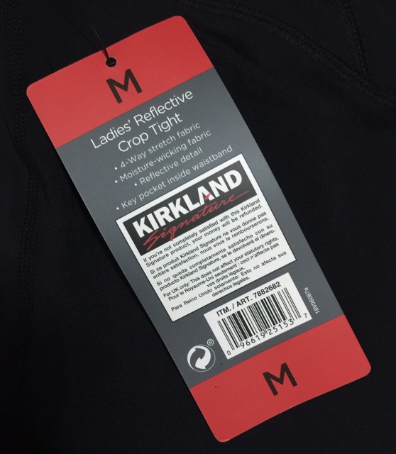 Quần Legging Kirkland Auth Mỹ Phối Dạ Quang Đen Size M