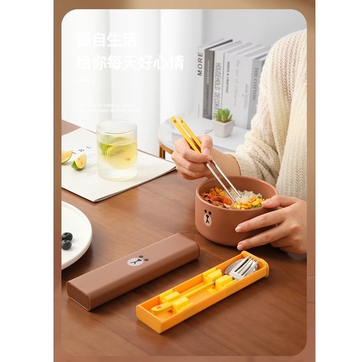 BỘ THÌA, NĨA, ĐŨA LINE FRIENDS CHO DÂN VĂN PHÒNG, SINH VIÊN, PICNIC