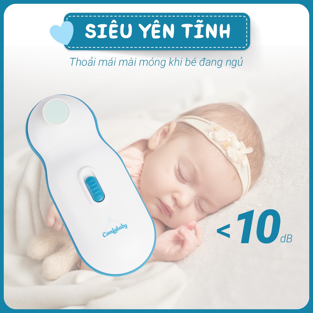 Máy dũa móng tay tự động cho trẻ Comfy Baby ME4450, cắt móng tay an toàn cho bé, mài móng tay cho trẻ sơ sinh