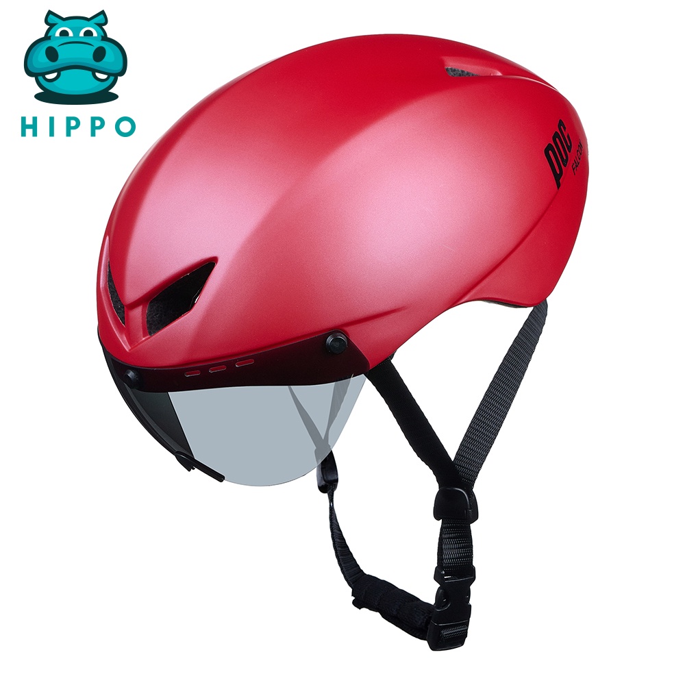 Mũ bảo hiểm xe đạp thể thao Poc Falcon siêu nhẹ chính hãng màu đỏ nhám - HIPPO HELMET