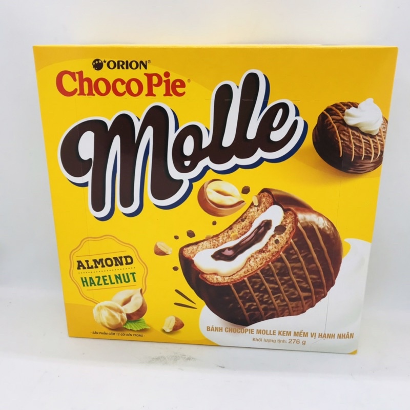 Bánh ChocoPie Molle kem mềm vị hạnh nhân 276g