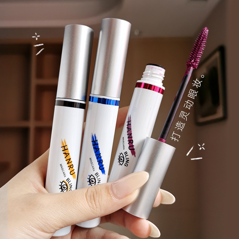 [Hàng mới về] Mascara màu HANRU chuốt cong dày lông mi chống thấm nước lâu trôi chống nhòe