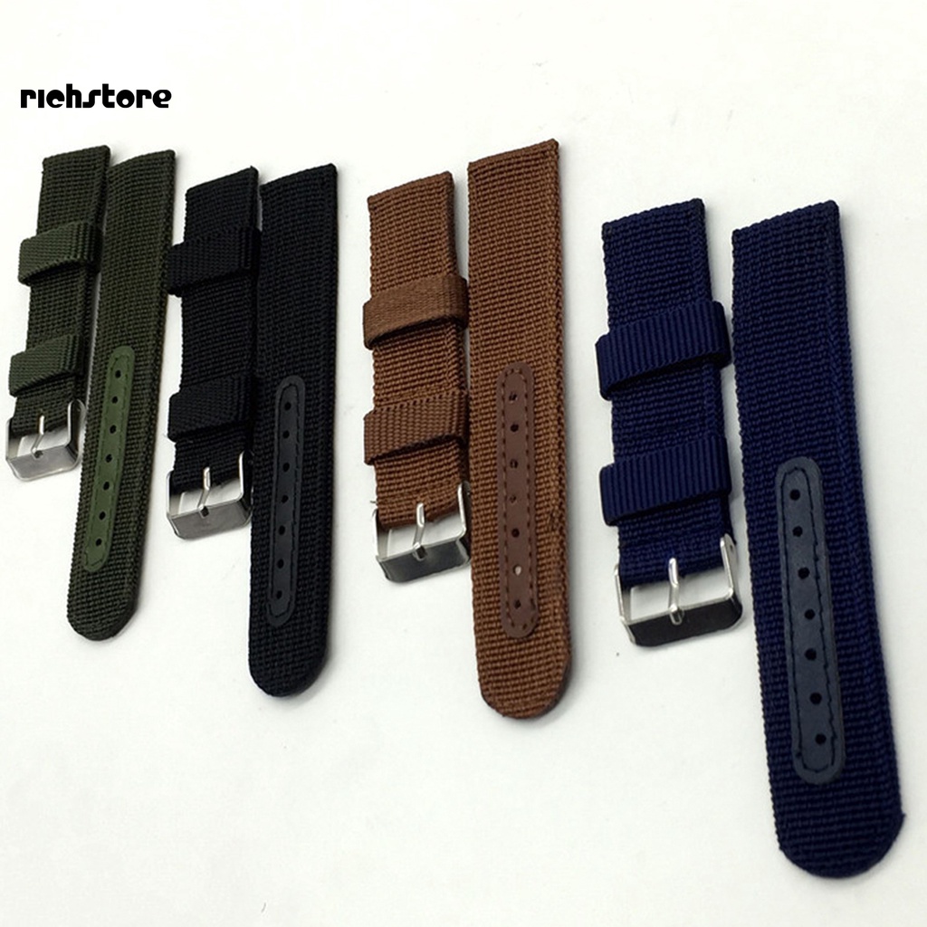 Dây đeo đồng hồ bằng nylon 18mm / 20mm / 22mm / 24mm phong cách quân đội năng động cho nam