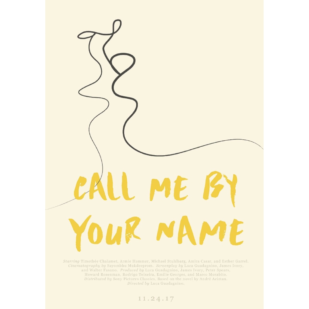 Poster Phim Call Me by Your Name Dán Tường Trang Trí