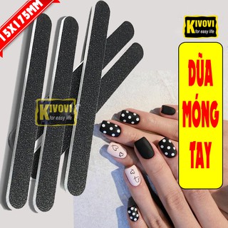 [COMBO 5 CÂY] Dũa Móng Tay Móng Chân - Mài Dũa Móng Nail Chà Nhám Tiện Dụng Hai Mặt Đen-Kivo