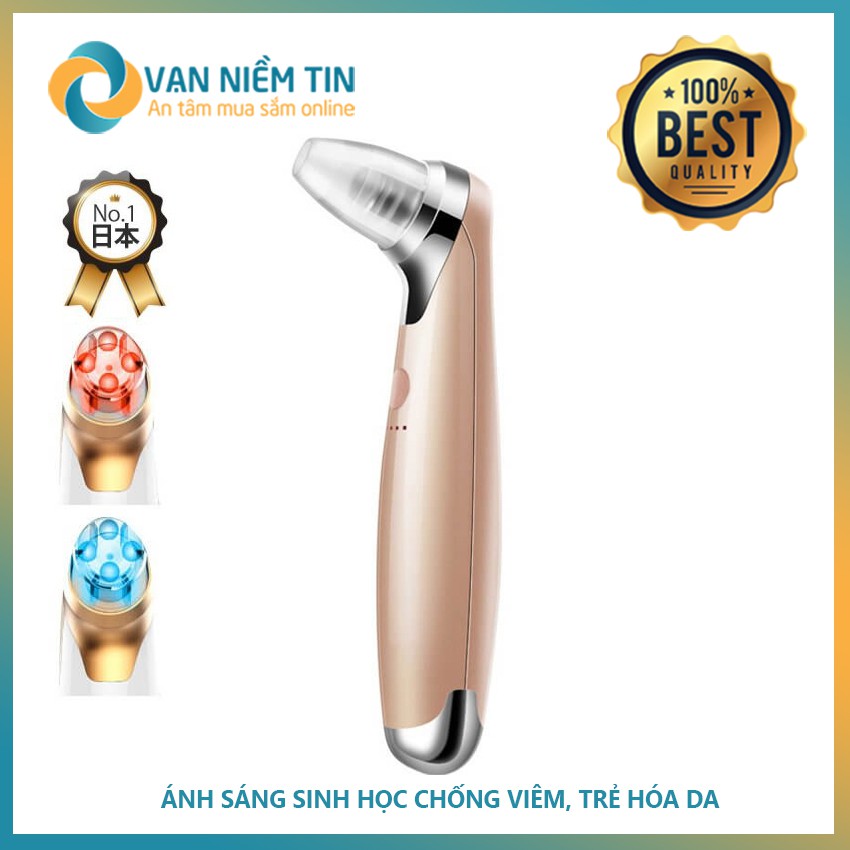 Máy Hút mụn Nhật Bản Amida D250, Hút Tất Cả Các Loại Mụn, Tích Hợp Ánh Sáng Sinh Học Chống Viêm, Trẻ Da
