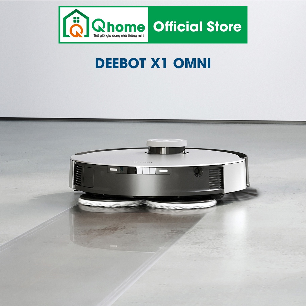 Robot hút bụi lau nhà Ecovacs Deebot X1 Omni hàng  tự giặt khăn lau, tự đổ rác