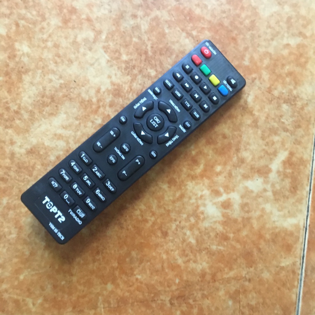 Điều khiển đầu thu TOPT2 VHM HI-TECH loại tốt zin, Remote dùng cho tiviĐiều khiển đầu thu TOPT2 VHM HI-TECH