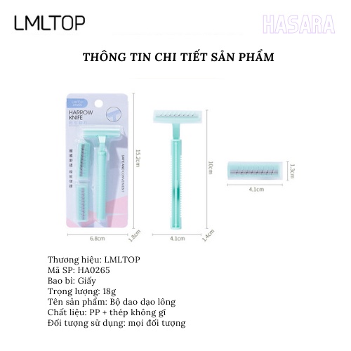 Dao cạo lông nách, vùng kín, lông tay, chân ,mặt 3 lưỡi dành cho phụ nữ HA0265 - Hasara