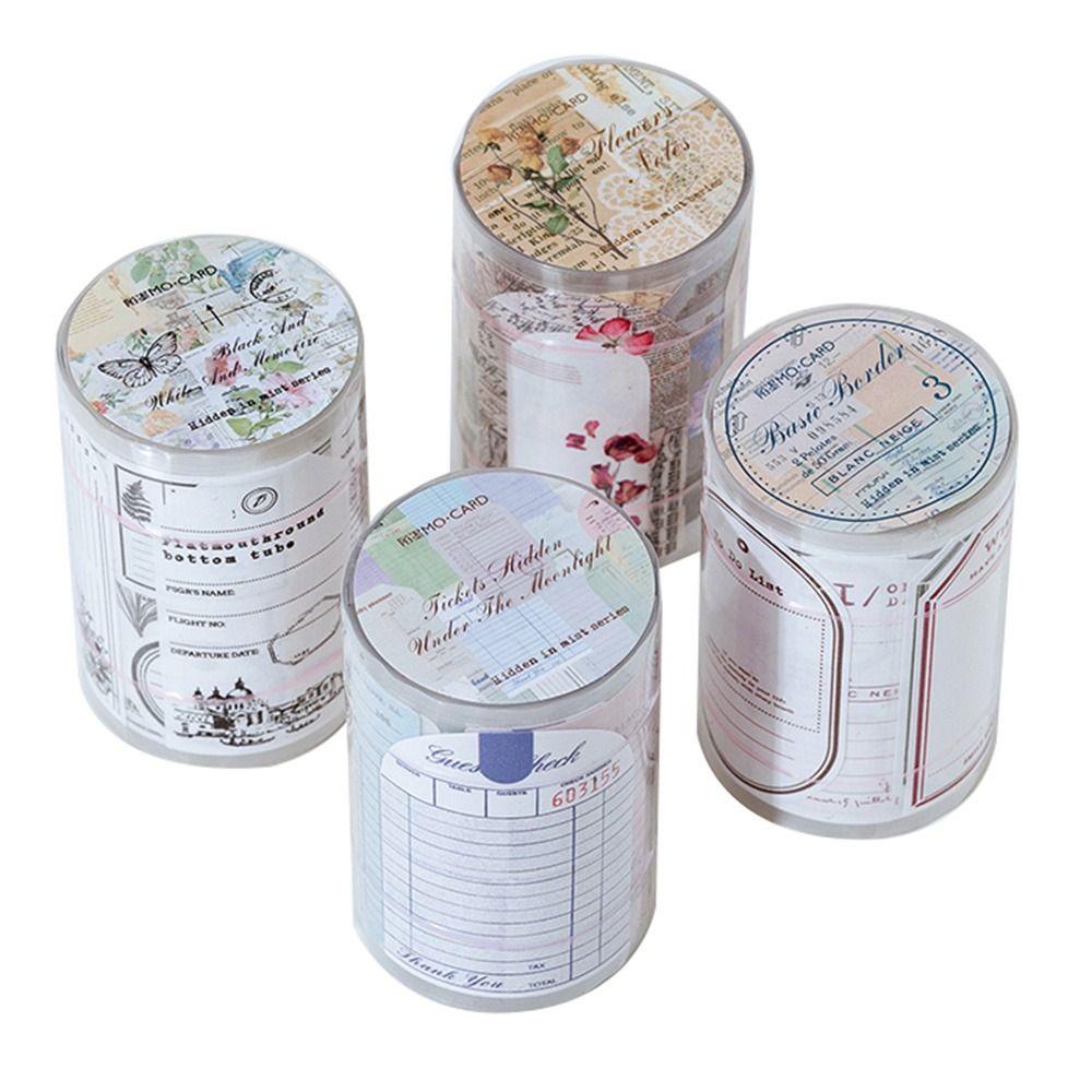 Cuộn Băng Keo Washi 4 Kiểu Độc Đáo Dùng Trang Trí Sổ Tay DIY