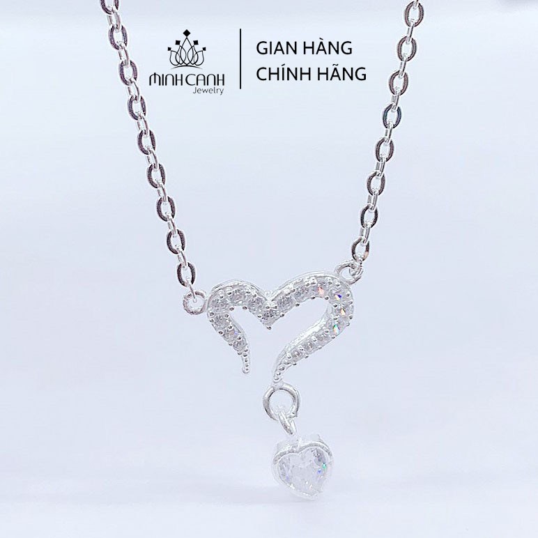 Dây Chuyền Bạc Trái Tim Treo Đá Nhỏ - Minh Canh Jewelry
