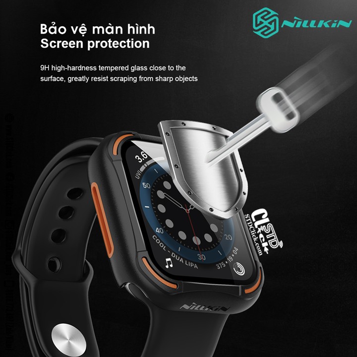 ỐP VIỀN KÈM KÍNH MÀN HÌNH APPLE WATCH SERIES 4 - 5 - 6 - SE NILLKIN CRASHBUMPER CHÍNH HÃNG [NEW SALEOFF]