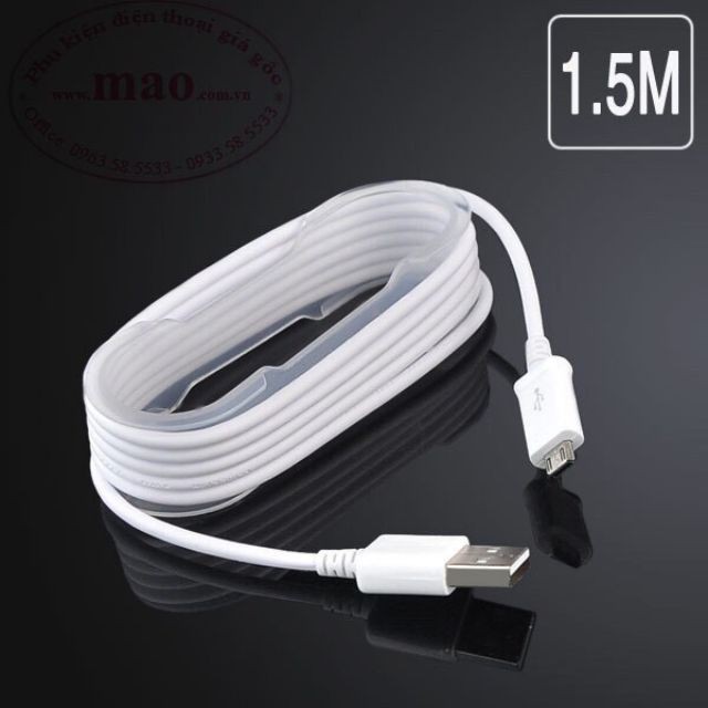 Cáp sạc nhanh Samsung Micro USB dài 1-1.5M dùng cho mọi loại máy Android mới 100%