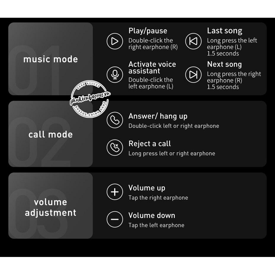 Tai nghe không dây true wireless Baseus Encok True Wireless Earphones W3 (24 giờ sử dụn