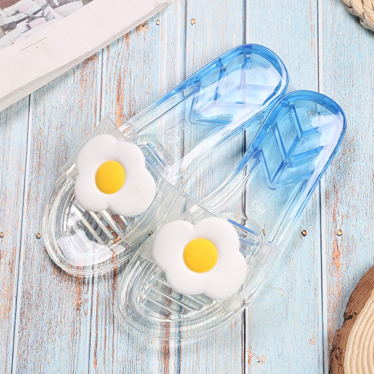 Dép đi trong nhà Trong Suốt Họa Tiết Dâu Tây Phong Cách Hàn Quốc Thời Trang Mùa Hè 2021