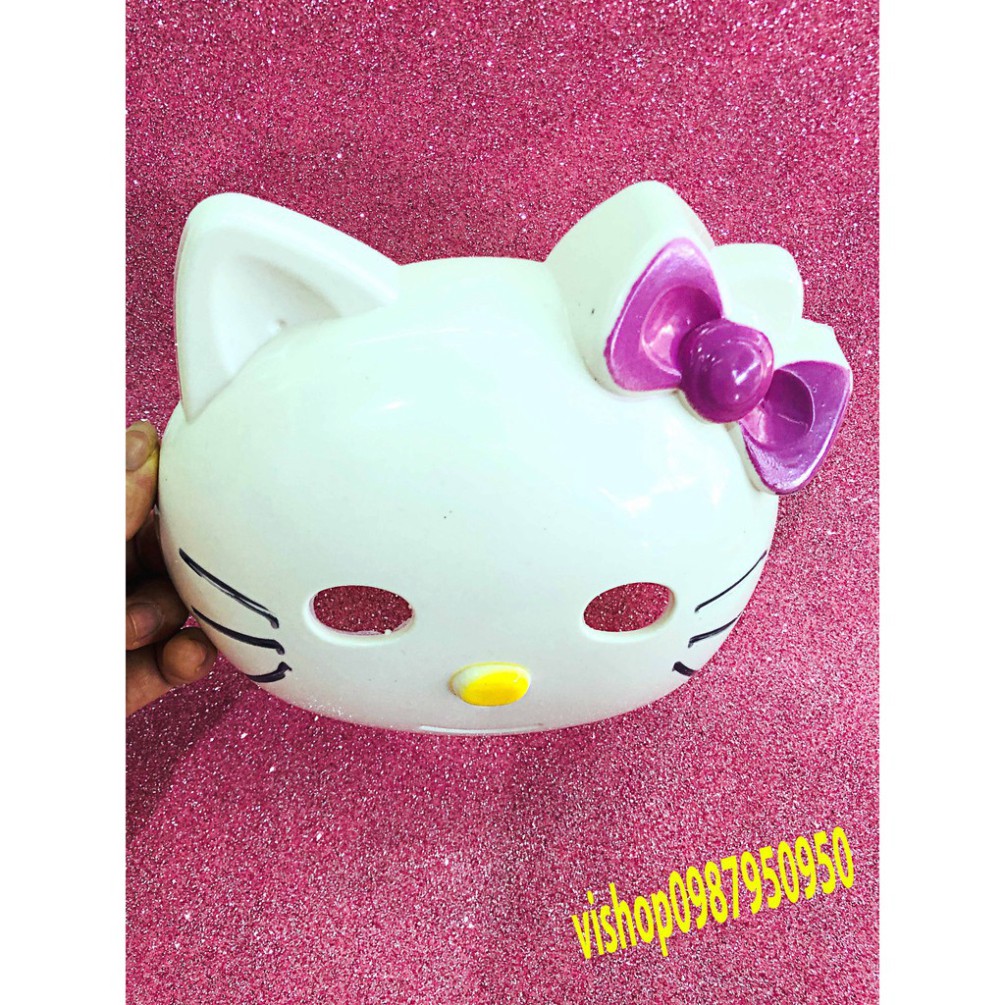 Mặt nạ hóa trang mèo Hello Kitty cho bé chơi trung thu,halloween,lễ hội,quà tặng-Mặt nạ hóa trang mèo