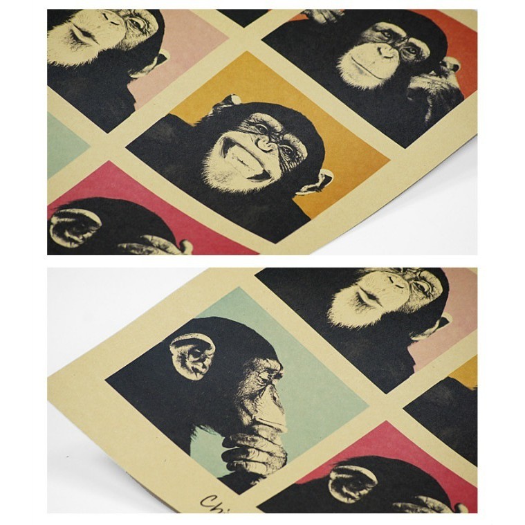 Áp Phích Dán Tường Trang Trí In Hình Ca Sĩ Gorilla Chimps Coffee Và Bar Phong Cách Retro