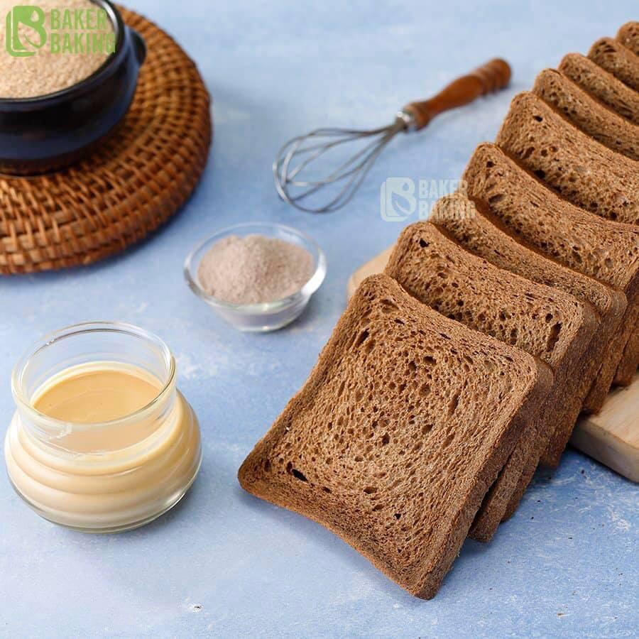 Bánh mì gối đen ngũ cốc Baker Baking nguyên cám, phù hợp chế độ ăn kiêng, eat clean, tập luyện 450g