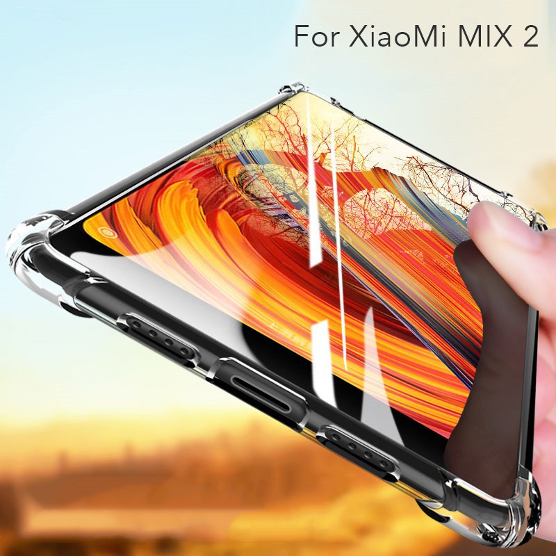 Ốp lưng silicon trong suốt cho Xiaomi Mi Mix 2 Mix2