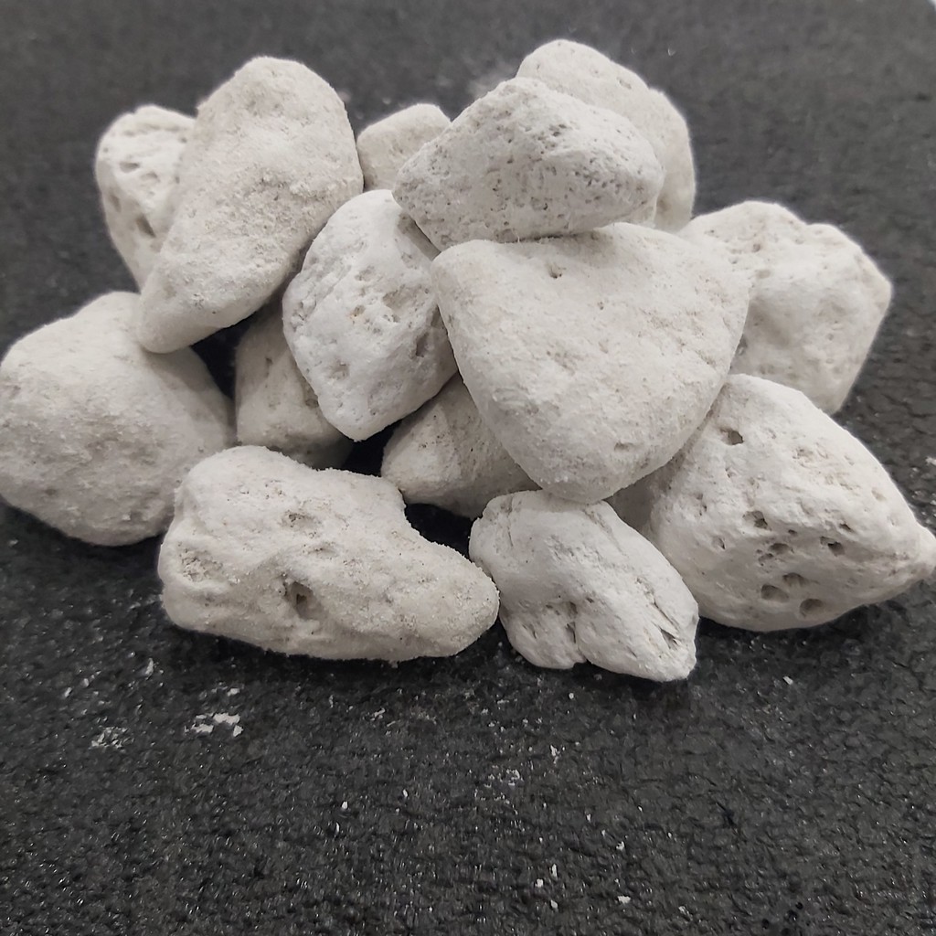 Vật liệu lọc Đá Lông Vũ 2-4 (100, 200, 500gr ) Đá Nham Thạch Trắng (Pumice) Lọc Hồ cá