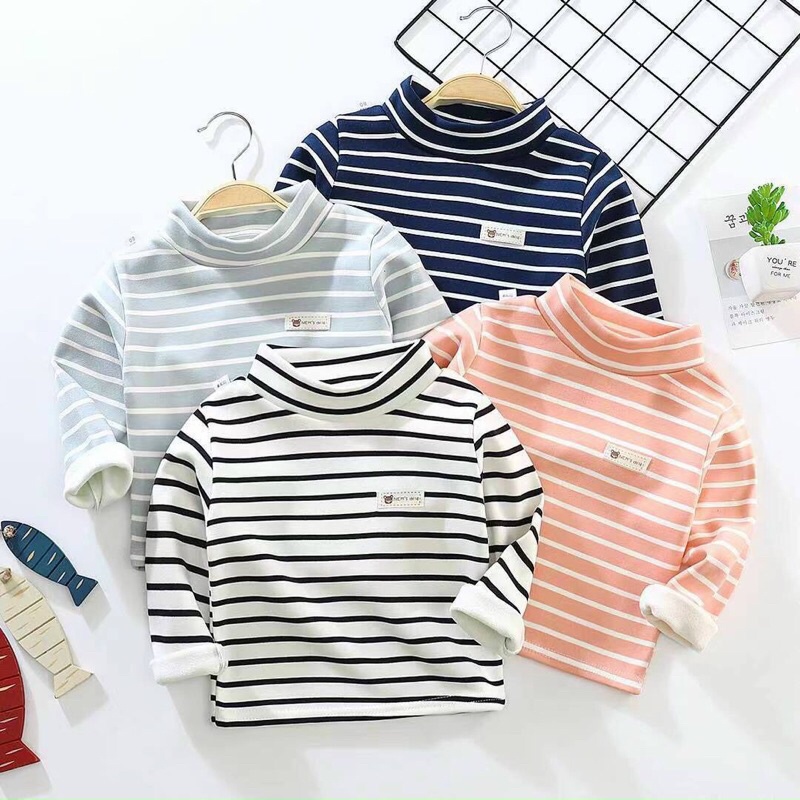 (jean baby kho sỉ) áo nỉ lót lông ,giữ nhiệt cổ ba phân hàng quảng châu cho bé