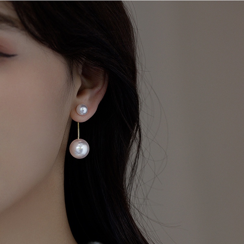 Khuyên tai mặt ngọc trai nhân tạo đơn giản mới cho nữ