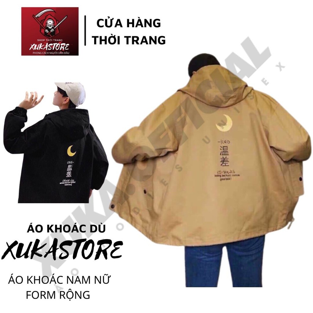 Áo khoác dù ulzzang Chống Nắng dành cho nam nữ in hình KAO form rộng jacket XUKA SHOP