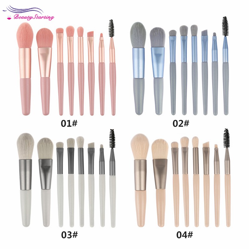 (hàng Mới Về) Set 8 Cọ Trang Điểm Mini Tiện Dụng Chất Lượng Cao | BigBuy360 - bigbuy360.vn