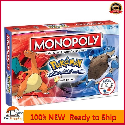 KID GAME Cờ Tỷ Phú MONOPOLY POKEMON EDITION Board Game Pokemon Kanto Edition Family Boardgame
