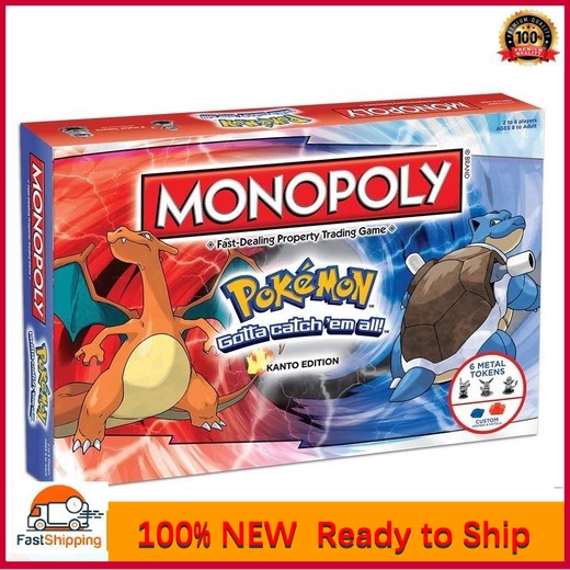 ✈ READY STOCK ✈【COD】KID GAME Cờ Tỷ Phú MONOPOLY POKEMON EDITION Board Game Pokemon Kanto Edition Family Boardgame @stteam98