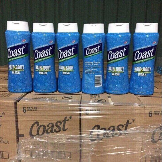 Sữa tắm và gội coast 532ml