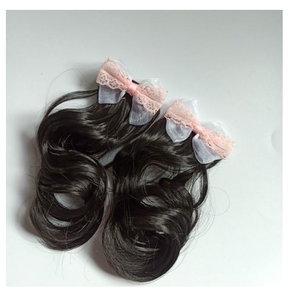 Kẹp bấm tóc giả đuôi ngựa cho bé(có hình thật)