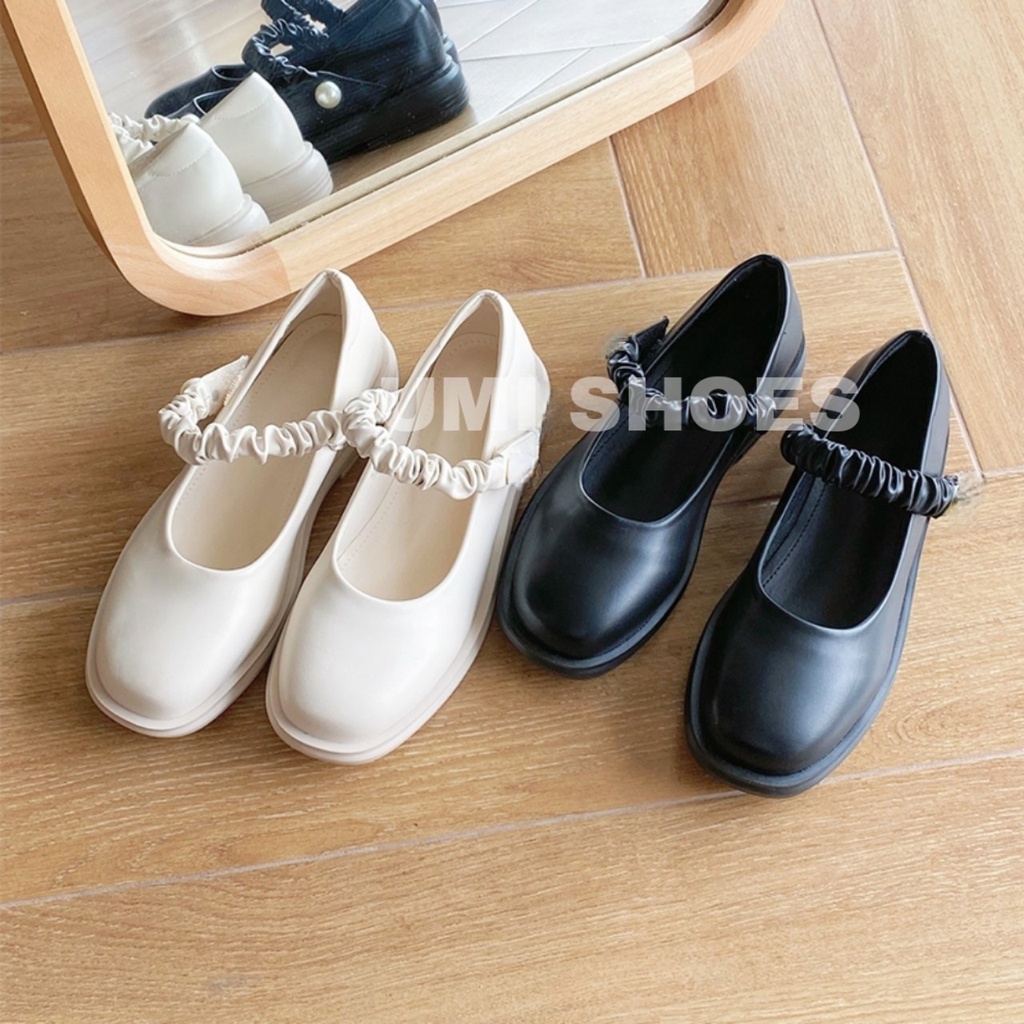 [SẴN] Giày Mary Jane Nữ Ulzzang Đế Bằng Cao 5cm búp bê Lolita cute quai cài OXFORD da bóng/lì mới xinh đẹp mũi tròn hot