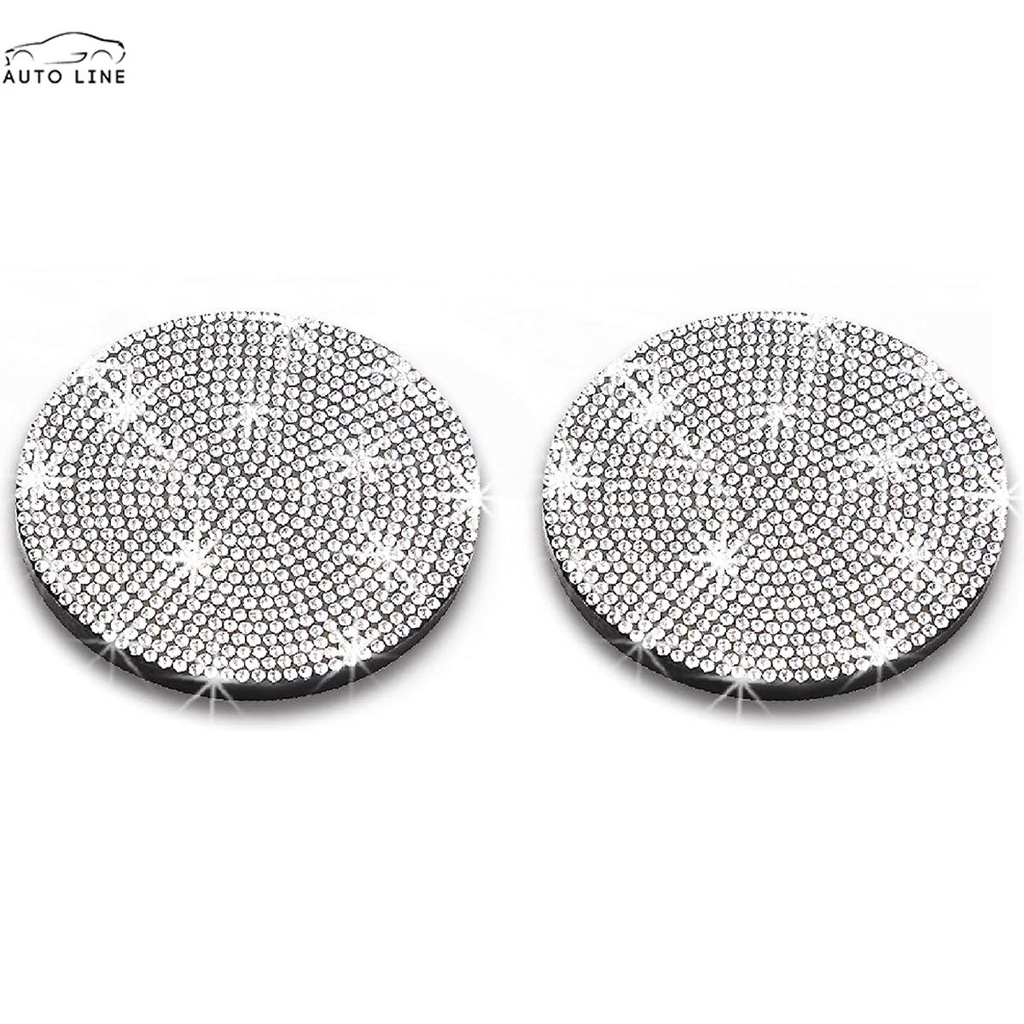 Set 2 Miếng Lót Cốc Bằng Silicone 2.75 &quot;Chống Trượt Đính Đá Giả Kim Cương SHOPCYC5295