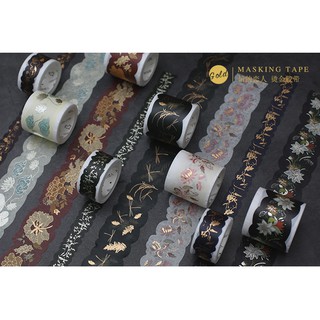 BĂNG DÍNH WASHI TAPE PHONG CÁCH CỔ ĐIỂN – IN NHŨ CAO CẤP