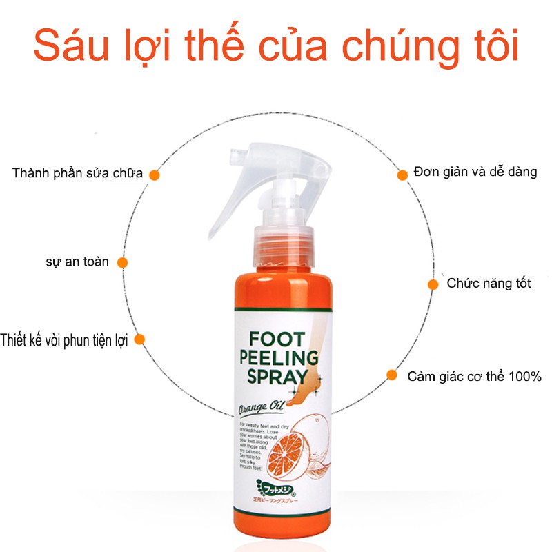 Chai xịt FOOTMEDI chăm sóc da chân tẩy tế bào chết hiệu quả dung tích 100ml