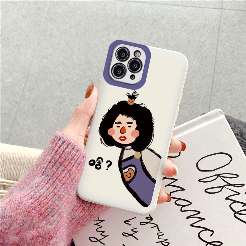 Ốp lưng iphone Bean Couple cạnh vuông 6/6plus/6s/6splus/7/7plus/8/8plus/x/xr/xs/11/12/13/pro/max/plus/promax