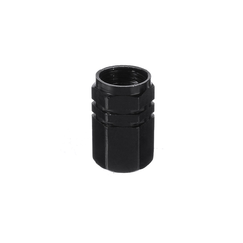 4X Black Aluminum Tire Wheel Rims Stem Air Valve Caps Tyre Cover Universal
