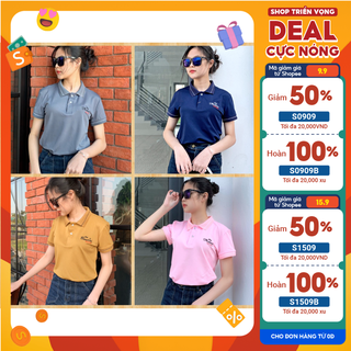 Áo polo nữ cổ bo , viền phối , áo thun polo nữ có cổ đẹp chất poly mắt chim mềm đứng form đủ size