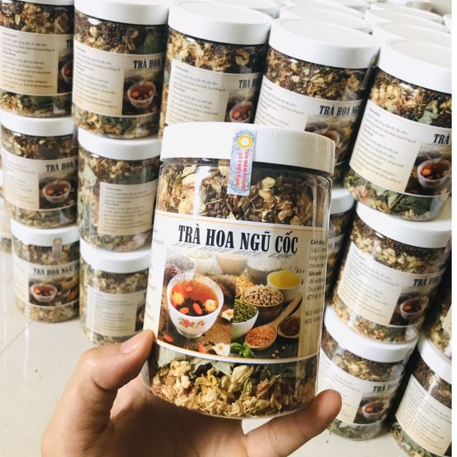 Trà Hoa Ngũ Cốc - ( Hộp 500gr) Thanh Lọc Cơ Thể - Thon Gọn Vóc Dáng, An Thần, giảm stress
