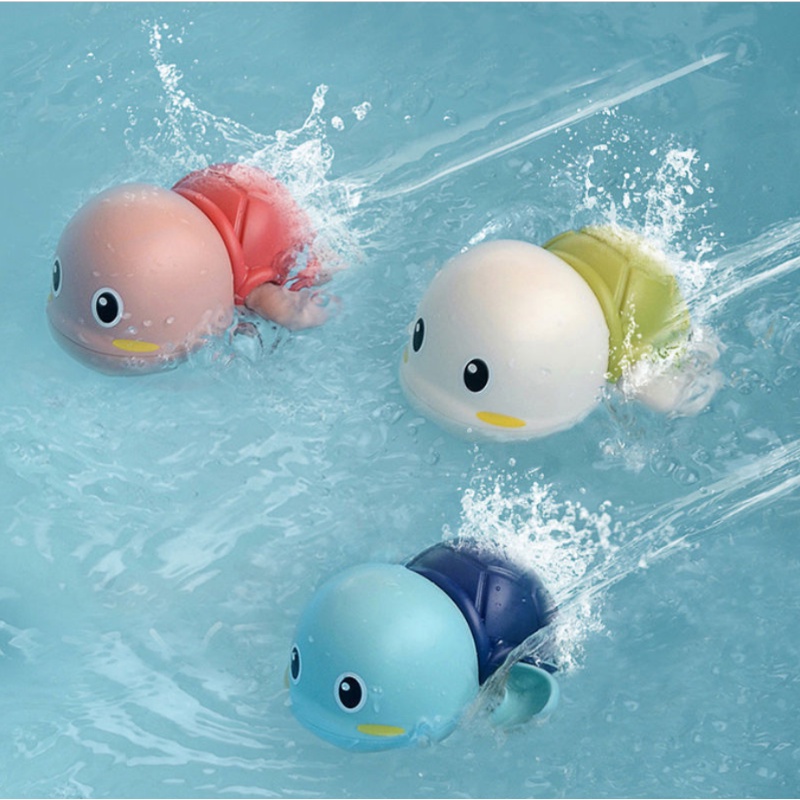Đồ chơi rùa bơi trong nước thả bồn tắm cho bé nhiều màu sắc bằng nhựa ABS an toàn