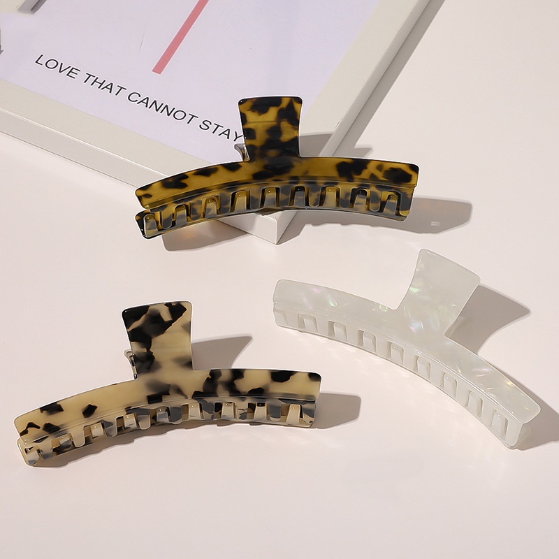 Kẹp tóc in họa tiết da báo hợp thời trang 11cm