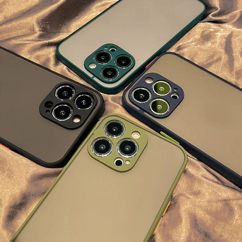Ốp Điện Thoại Trong Suốt Mặt Nhám Bảo Vệ Camera Cho iPhone 14 Pro Max 13 Pro Max 12 13 Mini 11 Pro Max 7 8 Plus