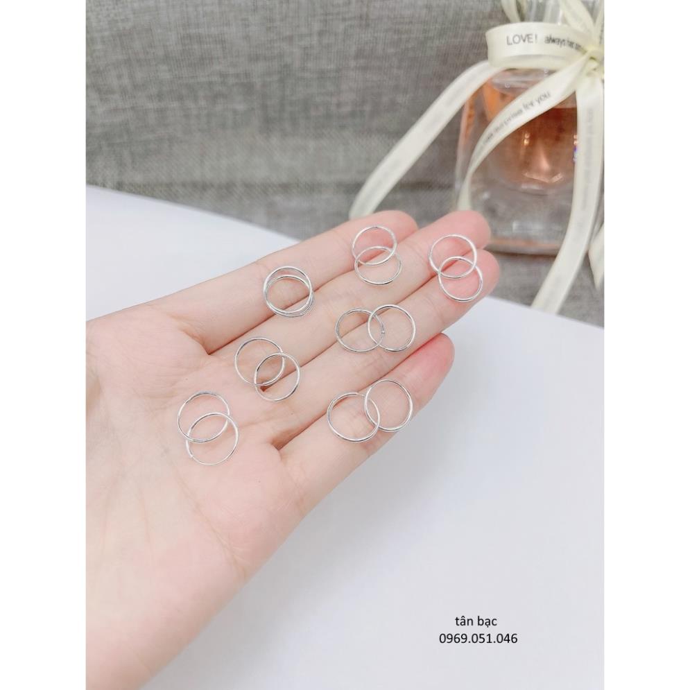 Bông tai bạc , đeo tai , đeo mũi,  bông tai kiểu dáng baxic đơn giản dễ thương