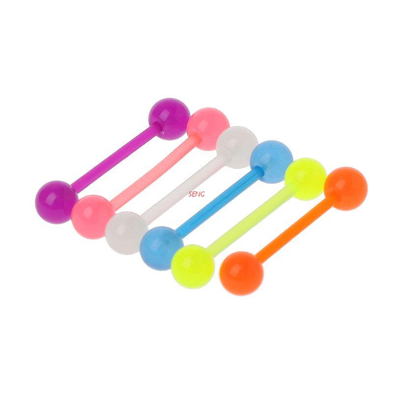 Set 6 khuyên xỏ cơ thể phát sáng trong tối độc đáo cá tính