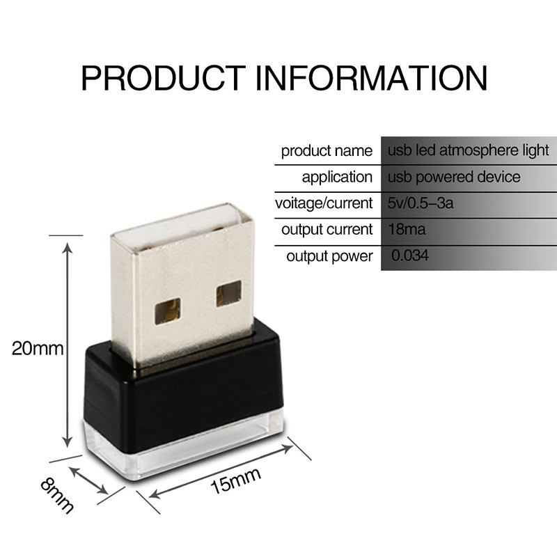 USB led nội thất xe ô tô