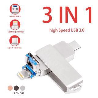 For iphone lighting otg flash drive memory stick type c pendrive usb flash drive 32gb 64gb pen drive